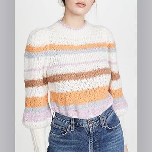 Rebecca Taylor Fluffy Stripe Pullover